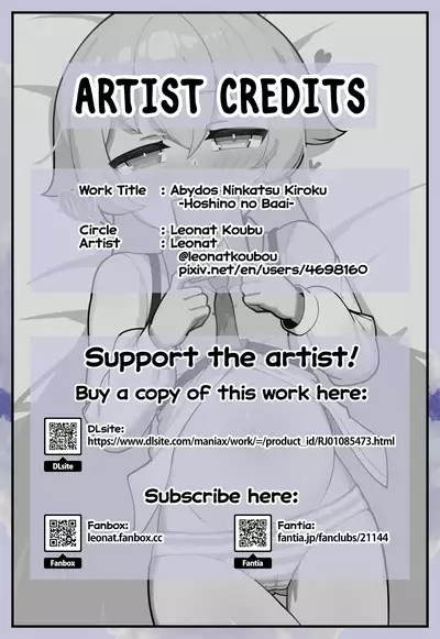 [Leonat Koubou (Leonat)] Abydos Ninkatsu Kiroku ~Hoshino no Baai~ | Abydos Pregnancy Records ~The Case of Hoshino~ (Blue Archive) [English] [Nishimaru] [Decensored] [Digital]