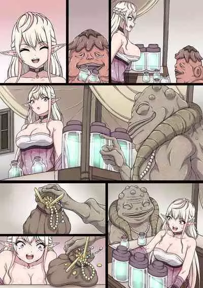 Yuwaku Kyonyuu Onna Elf ha Sakunyuu Monster no Esa ni sare～Jiman no Kyonyuu wo H ni Kaizou sare Sakunyuu Jigoku ni Otosareru Karada～