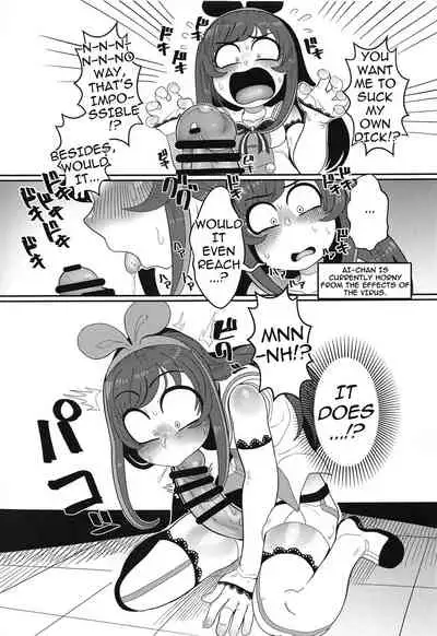 (C92) [Tetsugakuteki Zombie (Nekubila)] Ochinpo ga Haeta no de Otete de Kakimasu. | I Grew A Dick, So I'll Jerk It (Kizuna Ai) [English] [BanjoFuzz]