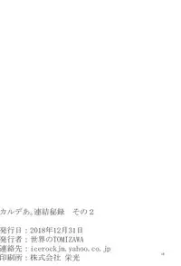 (C95) [Sekai no TOMIZAWA (Araki Jeccy)] Chaldea. Renketsu Hiroku Sono 2 (Fate/Grand Order)