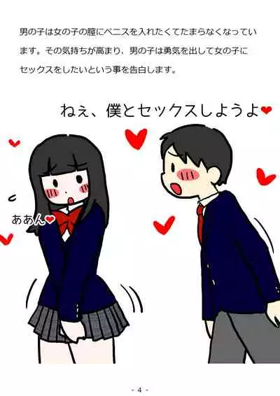 Shishunki no Otokonoko no Tame no Seikyouiku Doukyuusei no Onnanoko to Sex o Shite Aka-chan o Tsukuru Ohanashi