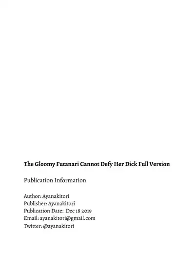 Byousoku de Osu Ochi suru InCha na Futanarikko Kanzenban | The Gloomy Futanari Cannot Defy Her Dick Full Version