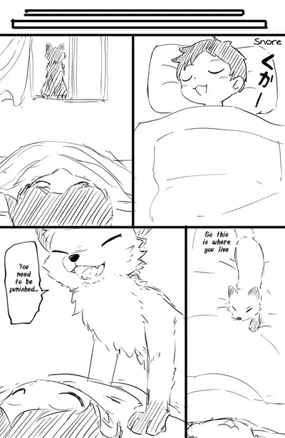 catfox22 / funiyua - A human boy becomes small and gets fucked by a male fox + extras