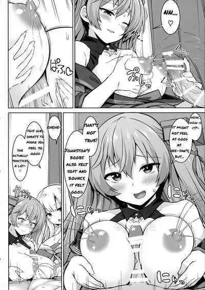 (C100) [Shirotaruto (Kamiba Kotaru, Shirasaki Karu)] Sankyuu-chuu no Fletcher ni Johnston ga Kuwawatte Futari de Aka-chan o Unjau Hon (Kantai Collection -KanColle-) [English]