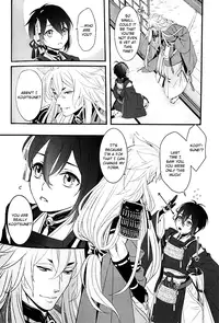 (Hyattou Ryouran ~Kimi no Heart o Shirahadori~) [Yarou Tomo no Bansankai (Asato)] Ookina Kitsune to Chiisana Mikazuki | The Big Fox and Little Mikazuki (Touken Ranbu) [English]