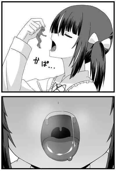 A manga where he gets caught cheating on his girlfriend and she makes him smaller and eats him