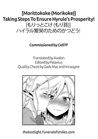 [Morittokoke (Morikoke)] Hyrule Hanei no Tame no Katsudou! | Taking Steps to Ensure Hyrule's Prosperity! (The Legend of Zelda) [English] =The Lost Light= [Digital]