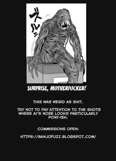 (C92) [Tetsugakuteki Zombie (Nekubila)] Ochinpo ga Haeta no de Otete de Kakimasu. | I Grew A Dick, So I'll Jerk It (Kizuna Ai) [English] [BanjoFuzz]