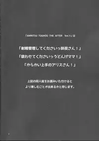 (Reitaisai 15) [Anmitsuyomogitei (Michiking)] ANMITSU TOUHOU THE AFTER (Touhou Project) [Chinese] [靴下汉化组]