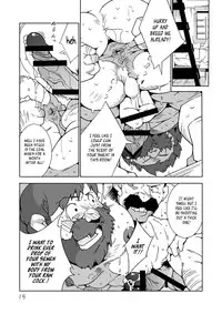 (Yarou Fes 2013 petit) [Deresuke Syuppan (Heppoko Taro)] Gachimuchi Aniki-tachi no Nikutai Kyouyuuroku (Laputa Castle in the Sky) [English] {Leon990 Scanlations}