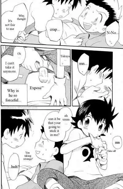 (HaruCC8) [KuruGuru DNA (Hoshiai Hilo)] Hana mo Arashi mo Fumikoete | To Overcome Flowers and Storms (Digimon Frontier) [English] [yaoihaven]